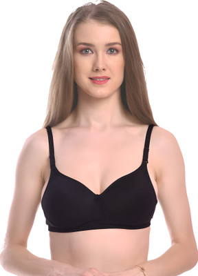 DSN B-Black-34-06 Women Full Coverage Lightly Padded Bra(Black)