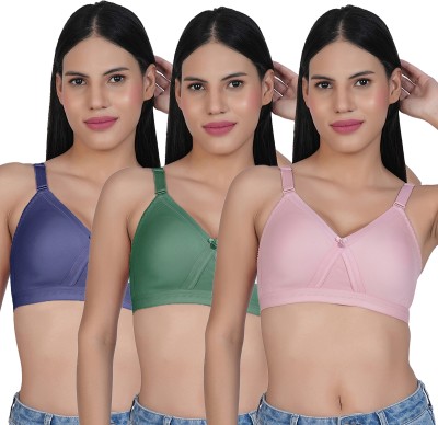 Shyam Sons FLAIR Softline Women Minimizer Non Padded Bra(Blue, Green, Maroon)