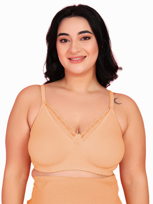 MAMMA PRESTO Front Open Women Maternity/Nursing Non Padded Bra(Orange)
