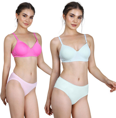 CARLTON LONDON Women Everyday Lightly Padded Bra(Green, Pink)