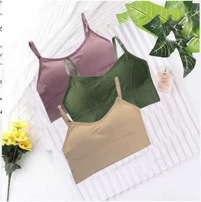 BRAABAA Pack of 3 Women fancy padded sports bra Women Sports Lightly Padded Bra(Green, White, Beige)