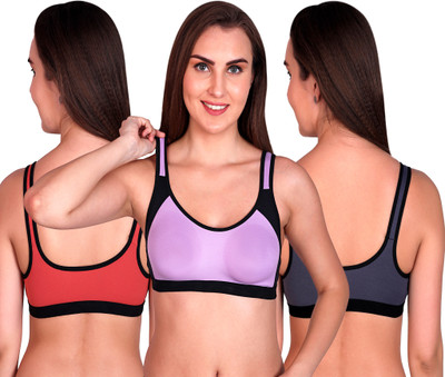 CURVZEX disha Women Push-up Non Padded Bra(Purple, Orange, Grey)