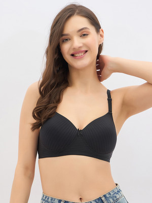 Clovia Women T-Shirt Lightly Padded Bra(Black)