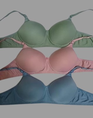 KGN RETINA Women Light Padded Bra Women Push-up Lightly Padded Bra(Blue, Pink, Green)