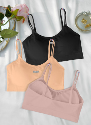 Fashocart 2122-BLK-SKIN-D PINK-03-28 Women Full Coverage Lightly Padded Bra(Multicolor)