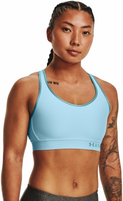 UNDER ARMOUR Women Sports Lightly Padded Bra(Blue)