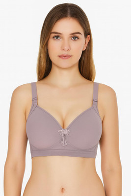 Hpa Women’s Light Padded Full Coverage Bra | Size Adjustable Straps & Self Lining Women Everyday Lightly Padded Bra(Purple)
