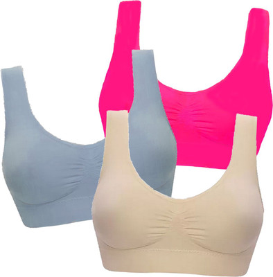 PIVLU Women Sports Non Padded Bra(Multicolor)