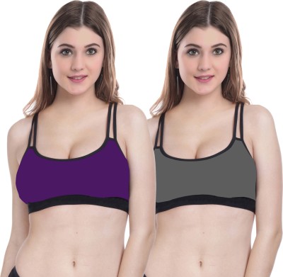 samvar A-DD Bra Women Minimizer Non Padded Bra(Purple, Grey)