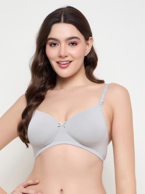 Clovia Women T-Shirt Lightly Padded Bra(Grey)