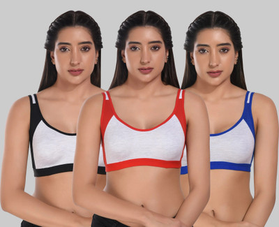 Zivosis Women Sports Non Padded Bra(Multicolor)
