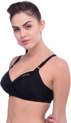 TOMKOT Seamless Full Covrage Side Bulge Covrage Women Push-up Heavily Padded Bra(Black)