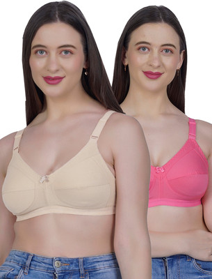 Shyam Sons FLAIR G603 Women Minimizer Non Padded Bra(Beige, Pink)