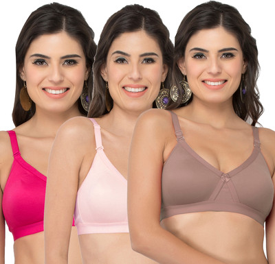 COLLEGE GIRL CG1304 Women Minimizer Lightly Padded Bra(Brown, Pink, Pink)