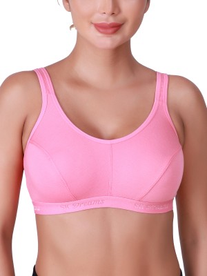 SKDREAMS Women Sports Non Padded Bra(Pink)