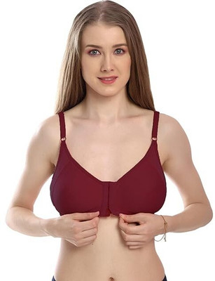 PIKCHA ENTERPRISE PE-07-FRONT MAROOM Women Full Coverage Non Padded Bra(Maroon)