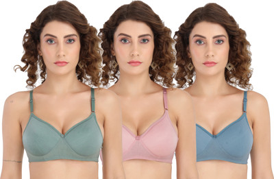 RADIANT ANGELS Women cotton padded bra Women T-Shirt Lightly Padded Bra(Multicolor)