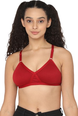 NAIDUHALL Naidu Hall T-Shirt Bra - Pretti Women Everyday Non Padded Bra(Red)