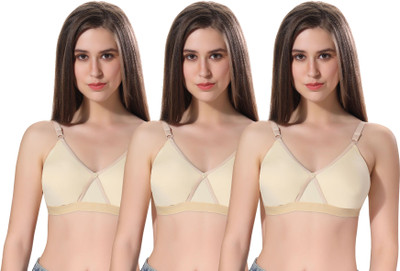 Fabme Women Everyday Non Padded Bra(Beige)