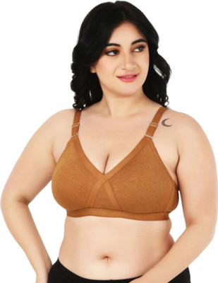 SHRIDHI ENTERPRISES Gr_Bra_Crossover Women Full Coverage Non Padded Bra(Gold)