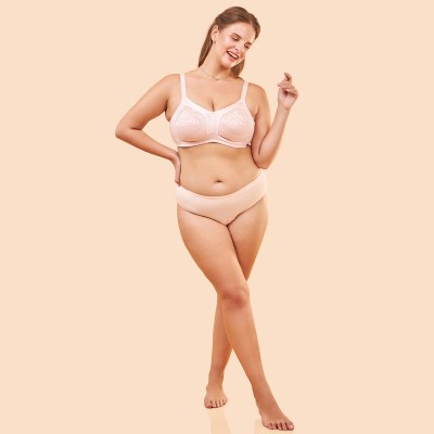 Enamor Full Coverage, Wirefree A014 Super Contouring M-frame Full Support Fab-Cool Women Full Coverage Non Padded Bra(Beige)