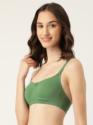 LEADING LADY Women T-Shirt Non Padded Bra(Green)