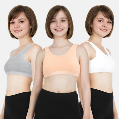 Adira Girls Training/Beginners Non Padded Bra(Multicolor)