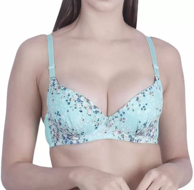 jamex Women Push-up Heavily Padded Bra(Light Blue)
