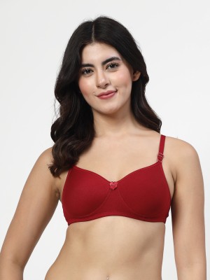 LILY DapYeh Women T-Shirt Heavily Padded Bra(Maroon)