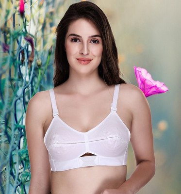 RAJORAMART Women Full Coverage Non Padded Bra Cotton Comfort Daily Wear Lingerie for Women Women Full Coverage Non Padded Bra(White)
