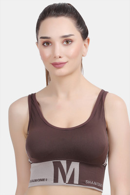 AMOUR SECRET Women Sports Lightly Padded Bra(Brown)
