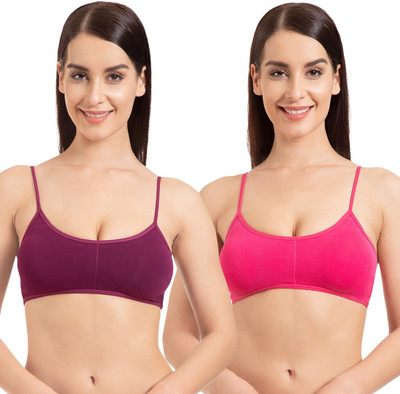 TWEENS by Belle Lingeries Bra 071 Women Bralette Non Padded Bra(Purple, Pink)