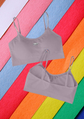 DARKVELLY JEJYOTIS181 Women T-Shirt Lightly Padded Bra(Brown)