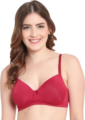 The Comfort Theory TCT002WINE32B Women T-Shirt Lightly Padded Bra(Maroon)