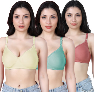 Shyam Sons FLAIR Emily Women T-Shirt Non Padded Bra(Beige, Green, Maroon)