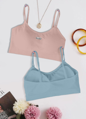 Havenhues 2122-d pink-blue-02-32 Women Everyday Lightly Padded Bra(Pink)