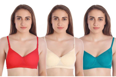 Hide Women T-Shirt Non Padded Bra(Multicolor)
