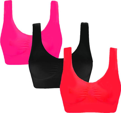 Dwinky Women Sports Non Padded Bra(Multicolor)