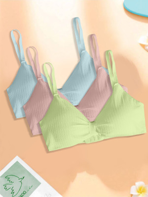 NAGARVEL CREATION 3337-SKY-PINK-PEROT-P03-30 Women Everyday Lightly Padded Bra(Multicolor)