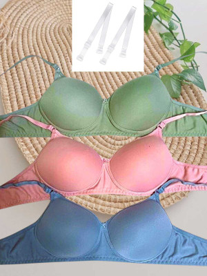 BLOOMWELL Women Everyday Lightly Padded Bra(Multicolor)