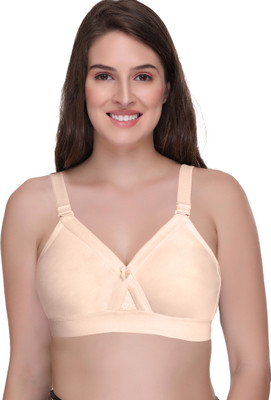 SONA Women's Super Fit Cotton Full Coverage Non-Padded Non-Wired Everyday Bra Women Full Coverage Non Padded Bra(Beige)