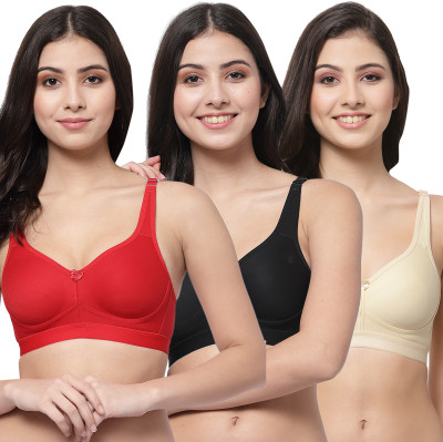 COLLEGE GIRL CG1215 Women Minimizer Lightly Padded Bra(Red, Black, Beige)