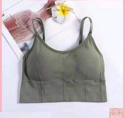 Rugleyne Women bra - Girls bra Women Cami Bra Lightly Padded Bra(Green)