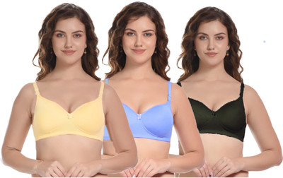 SLOPPY JOE Women Balconette Lightly Padded Bra(Blue, Black, Beige)