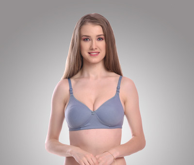 PROOT KMN PDD BRA BLUE S Women Balconette Non Padded Bra(Blue)