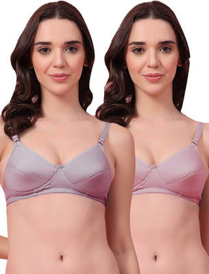 Shyam Sons FLAIR KLYN Foam Women Everyday Heavily Padded Bra(Grey, Purple)