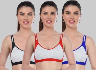 Zivosis Women Sports Non Padded Bra(Red, Black, Blue, Grey)