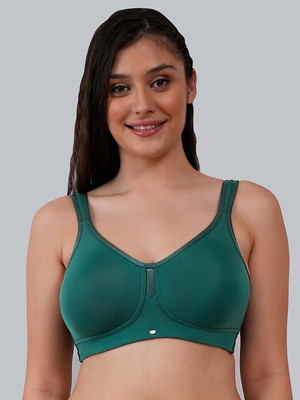 SOIE SOIE Women's Full Coverage Minimiser Non Padded Non Wired Bra Women Minimizer Non Padded Bra(Green)