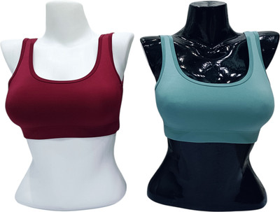 ZUHAIRA ZUHAIRA Women Sports Non Padded Bra(Multicolor)