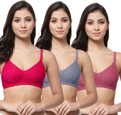 COLLEGE GIRL CG1301 Women T-Shirt Non Padded Bra(Pink, Blue, Maroon)